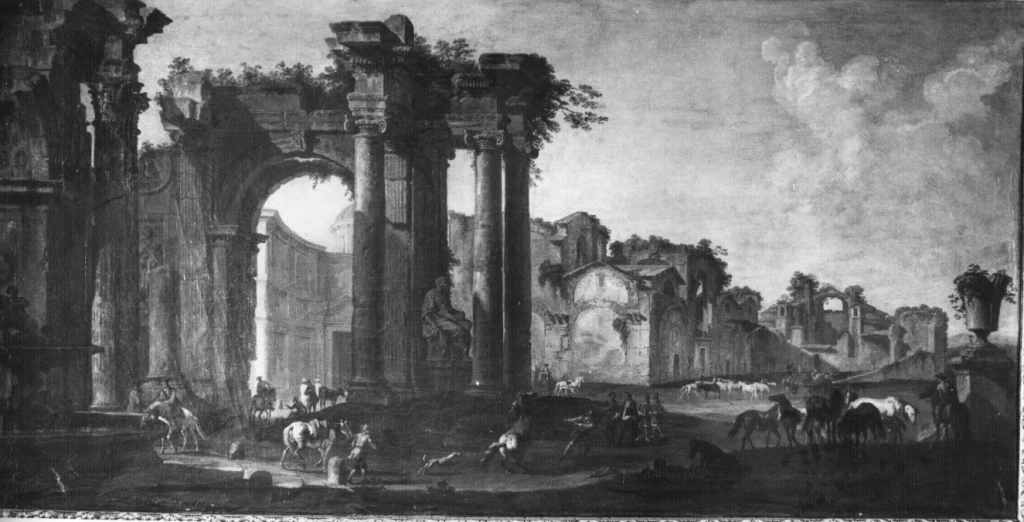 Veduta delle Terme di Diocleziano - Galleria Corsini, Roma